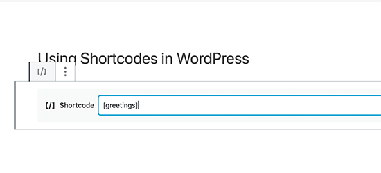 Shortcode wordpress